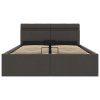 Rám postele s úložným prostorem LED tmavě šedý textil 140x200cm 285603