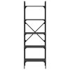 Knihovna s 5 policemi černá 56 x 31,5 x 174 cm kompozitní dřevo 833343