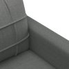 3dílná sedací souprava s poduškami tmavě šedá textil 3201243