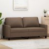2místná pohovka hnědá 140 cm textil 359166