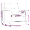 Křeslo hnědé 60 cm textil 359222
