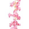 Vánoční květinové girlandy 6 ks tmavě růžové 180 cm 359056
