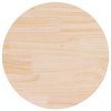 Stolní deska kulatá Ø 70 x 3 cm masivní borové dřevo 833667