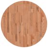 Stolní deska Ø 80 x 1,5 cm kulatá masivní bukové dřevo 355932