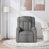 Masážní polohovací křeslo tmavě šedé textil 373587