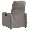 Masážní polohovací křeslo taupe textil 374213