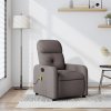 Masážní polohovací křeslo taupe textil 374213