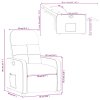 Polohovací křeslo světle šedé textil 374197