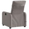 Masážní polohovací křeslo taupe textil 374181