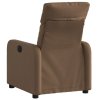 Polohovací křeslo hnědé textil 374169