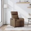 Polohovací křeslo hnědé textil 374169