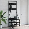 Stojan na oblečení s prostorem pro obuv černý 70 x 40 x 184 cm 837842