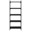 Knihovna s 5 policemi černá 60 x 30 x 154 cm kompozitní dřevo 837657