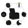 Elektrické masážní polohovací křeslo černé textil 3203968