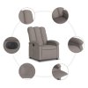 Elektrické polohovací křeslo taupe textil 3204076
