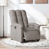 Elektrické polohovací křeslo taupe textil 3204076