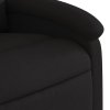 Zvedací masážní polohovací křeslo černé textil 3204178