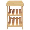 Botník 3patrový 70 x 27,5 x 45 cm bambus 373365