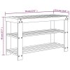 Botník 3patrový 70 x 27,5 x 45 cm bambus 373365