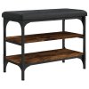 Lavice s botníkem kouřový dub 62 x 32 x 47 cm kompozitní dřevo 835154
