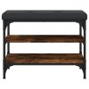 Lavice s botníkem kouřový dub 62 x 32 x 47 cm kompozitní dřevo 835154