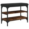 Lavice s botníkem kouřový dub 62 x 32 x 47 cm kompozitní dřevo 835154