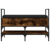 Lavice s botníkem kouřový dub 85,5x42x57,5 cm kompozitní dřevo 835231