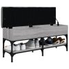 Lavice s botníkem šedá sonoma 102 x 32 x 45 cm kompozitní dřevo 835180