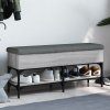 Lavice s botníkem šedá sonoma 102 x 32 x 45 cm kompozitní dřevo 835180