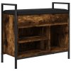 Lavice s botníkem kouřový dub 65,5x32x57,5 cm kompozitní dřevo 835204