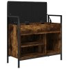 Lavice s botníkem kouřový dub 65,5x32x57,5 cm kompozitní dřevo 835204
