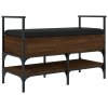 Lavice s botníkem hnědý dub 85,5x42x57,5 cm kompozitní dřevo 835233