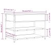 Lavice s botníkem hnědý dub 70 x 42,5 x 50 cm kompozitní dřevo 839032
