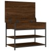 Lavice s botníkem hnědý dub 70 x 42,5 x 50 cm kompozitní dřevo 839032