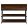 Lavice s botníkem hnědý dub 70 x 42,5 x 50 cm kompozitní dřevo 839032