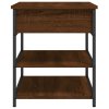 Lavice s botníkem hnědý dub 70 x 42,5 x 50 cm kompozitní dřevo 839032