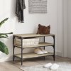 Lavice s botníkem dub sonoma 70 x 38,5 x 49 cm kompozitní dřevo 839039