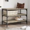 Lavice s botníkem dub sonoma 70 x 38,5 x 49 cm kompozitní dřevo 839039
