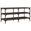 Lavice s botníkem hnědý dub 100 x 38,5 x 49 cm kompozitní dřevo 839047