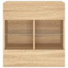 Nástěnná TV skříňka s LED osvětlením dub sonoma 58,5x30x60,5 cm 837094