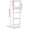Botník se 4 výklopnými zásuvkami černý 60 x 34 x 187,5 cm 3214372