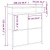 Botník se 4 výklopnými zásuvkami hnědý dub 100 x 34 x 112 cm 3214417