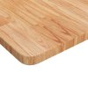 Čtvercová stolní deska světle hnědá 80x80x2,5 cm ošetřený dub 343032