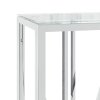 Konzolový stolek 110 x 30 x 70 cm nerezová ocel a sklo 350025