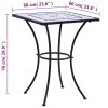Mozaikový bistro stolek modrobílý 60 cm keramika 46706
