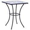 Mozaikový bistro stolek modrobílý 60 cm keramika 46706