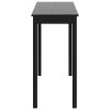 Barový stůl MDF černý 115 x 55 x 107 cm 240378