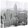 Skládací paraván 228 x 170 cm New York by Day černobílý 245860