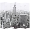 Skládací paraván 228 x 170 cm New York by Day černobílý 245860
