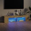TV skříňka s LED osvětlením dub sonoma 135 x 39 x 30 cm 804232